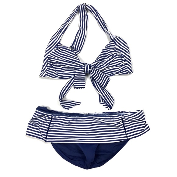 Seafolly Other - Seafolly Striped Pin Up Skirted Hipster Bikini